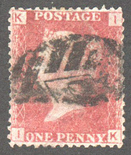 Great Britain Scott 33 Used Plate 74 - IK (1) - Click Image to Close